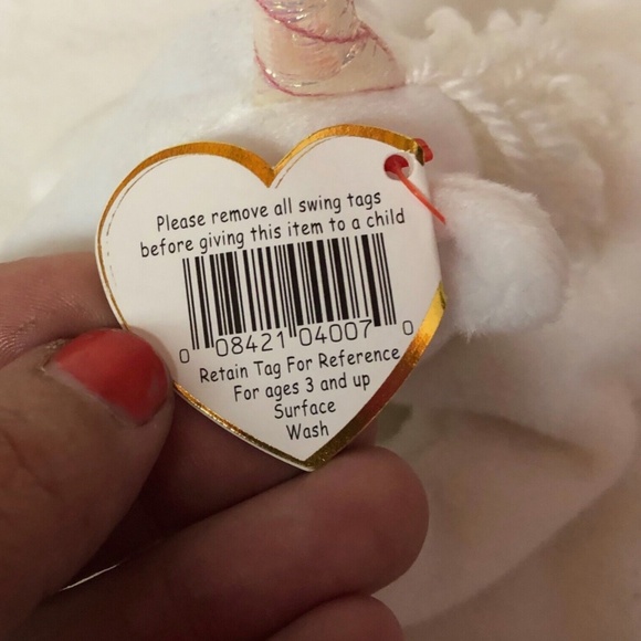 ***SOLD***TY Beanie Babies MYSTIC the Unicorn 4007 Course Mane Iridescent Horn - Picture 3 of 7